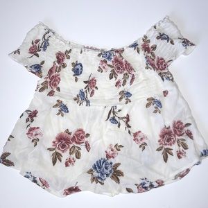 Floral off the shoulder blouse